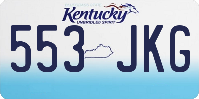 KY license plate 553JKG