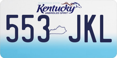 KY license plate 553JKL