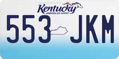 KY license plate 553JKM