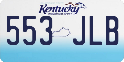KY license plate 553JLB