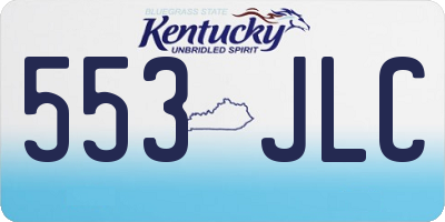 KY license plate 553JLC