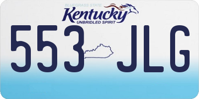 KY license plate 553JLG