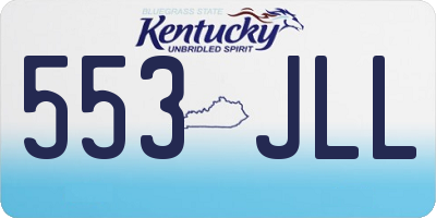 KY license plate 553JLL