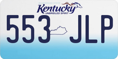 KY license plate 553JLP