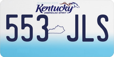 KY license plate 553JLS