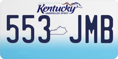 KY license plate 553JMB