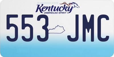 KY license plate 553JMC