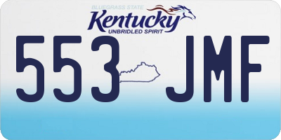 KY license plate 553JMF