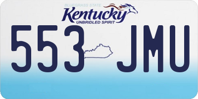 KY license plate 553JMU