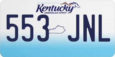 KY license plate 553JNL