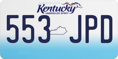 KY license plate 553JPD