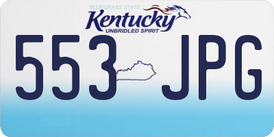 KY license plate 553JPG