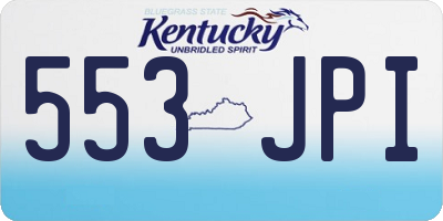 KY license plate 553JPI
