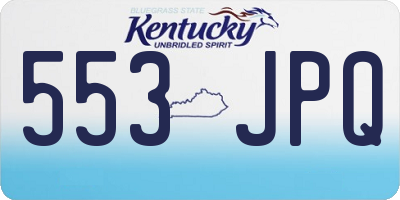 KY license plate 553JPQ