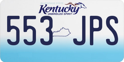 KY license plate 553JPS