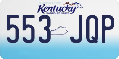 KY license plate 553JQP