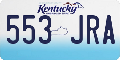 KY license plate 553JRA