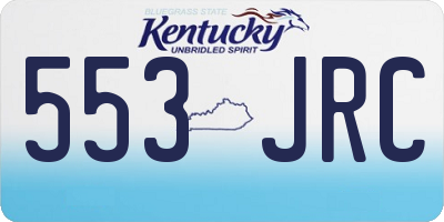 KY license plate 553JRC
