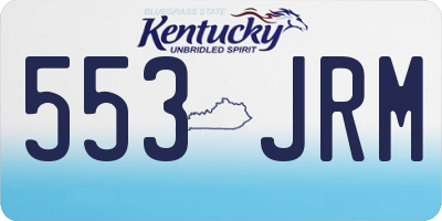 KY license plate 553JRM