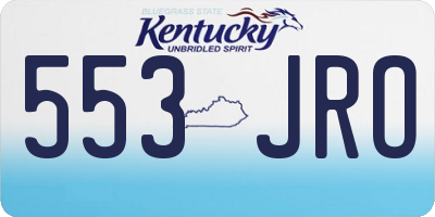 KY license plate 553JRO
