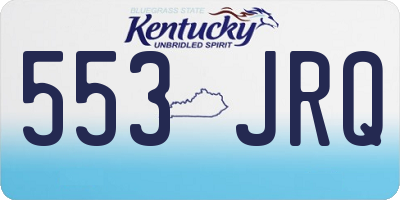KY license plate 553JRQ
