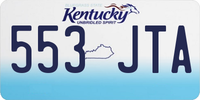 KY license plate 553JTA