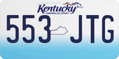 KY license plate 553JTG