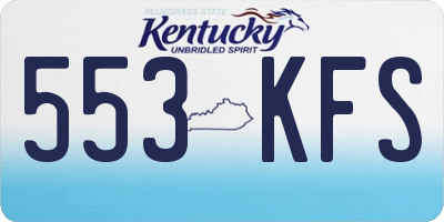 KY license plate 553KFS