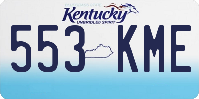 KY license plate 553KME