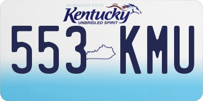 KY license plate 553KMU