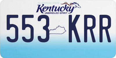 KY license plate 553KRR