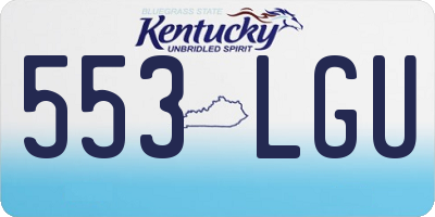 KY license plate 553LGU