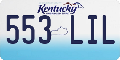 KY license plate 553LIL