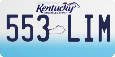 KY license plate 553LIM