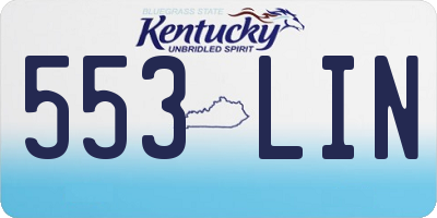 KY license plate 553LIN