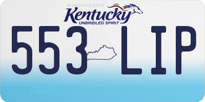 KY license plate 553LIP