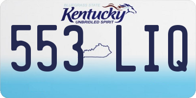 KY license plate 553LIQ