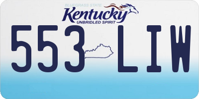 KY license plate 553LIW