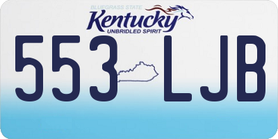 KY license plate 553LJB