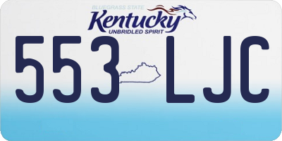KY license plate 553LJC