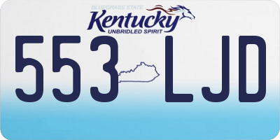 KY license plate 553LJD