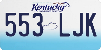 KY license plate 553LJK