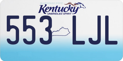 KY license plate 553LJL