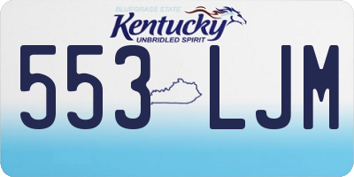 KY license plate 553LJM