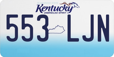 KY license plate 553LJN