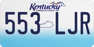 KY license plate 553LJR