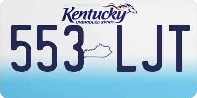 KY license plate 553LJT