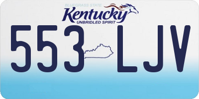 KY license plate 553LJV
