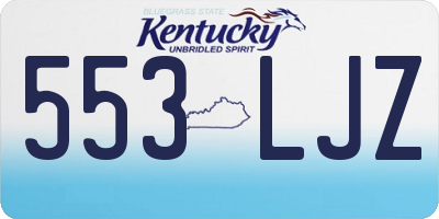 KY license plate 553LJZ