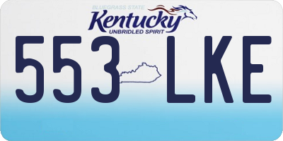 KY license plate 553LKE